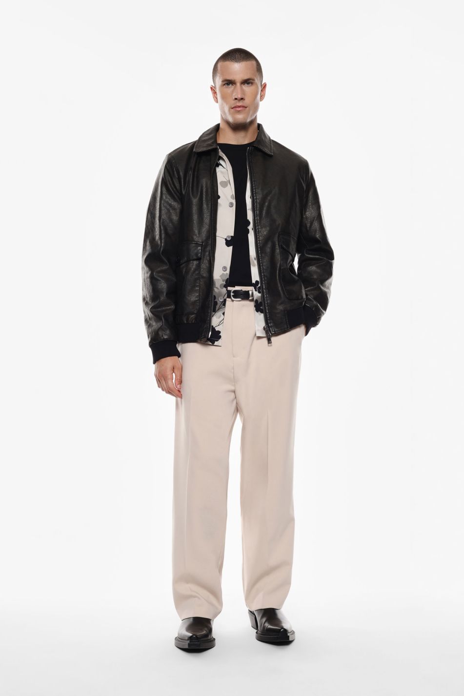 PANTALONI REGULAR-FIT TINTA UNITA