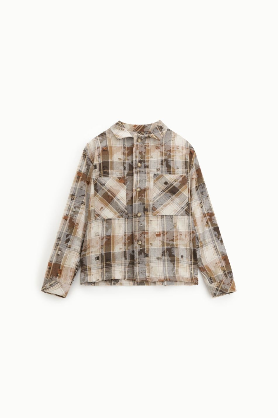 CAMICIA A QUADRI BOTTONI SINGOLI