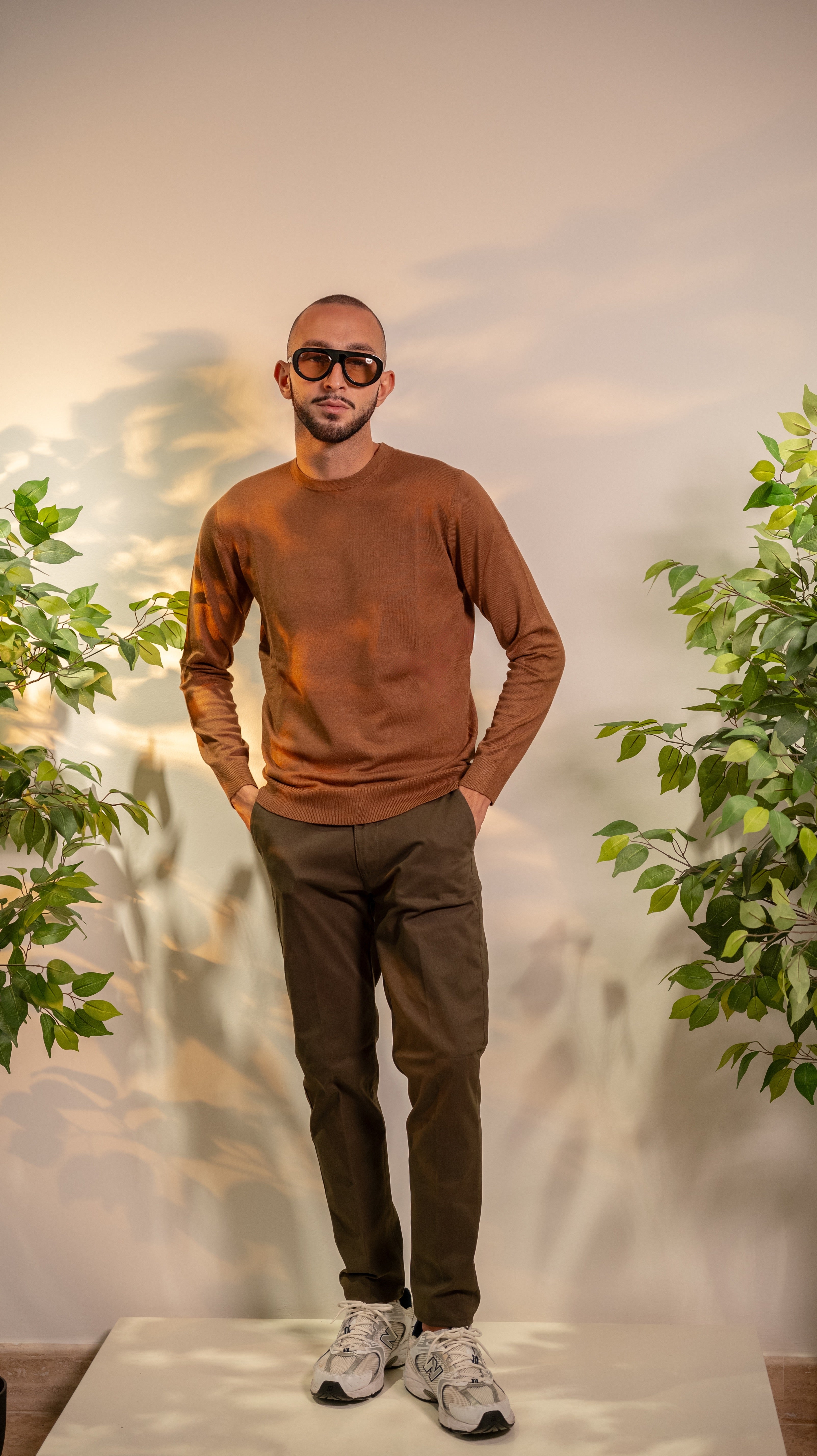 MAGLIONCINO IN VISCOSA CAMMELLO