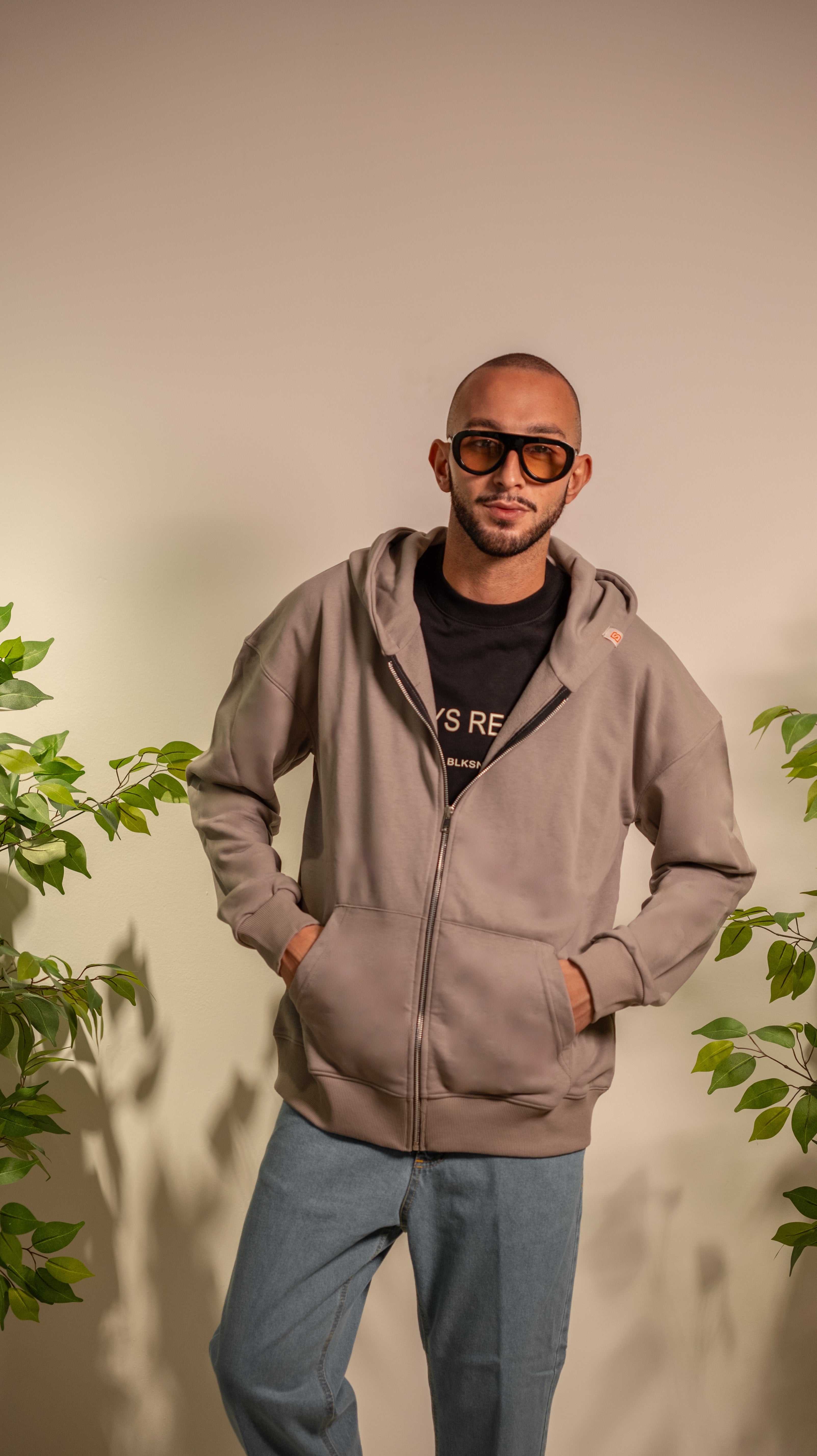 Giacca garzata con zip over