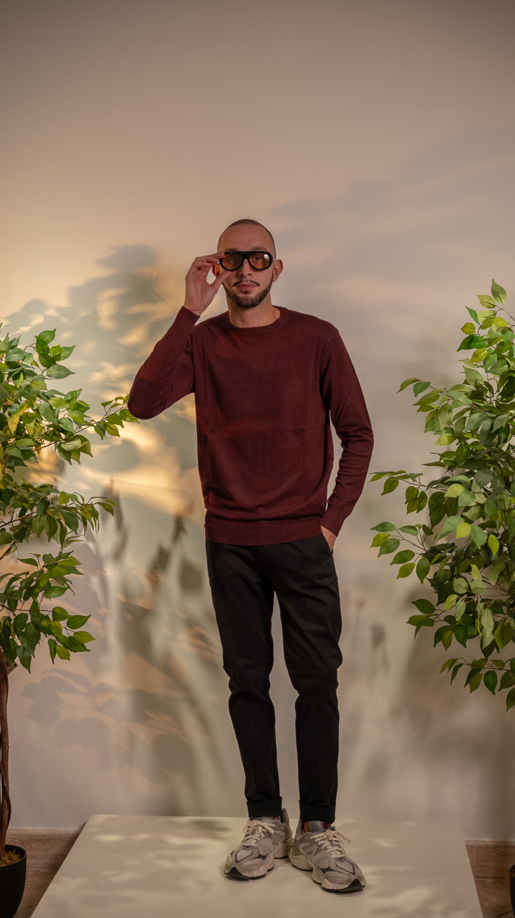 Maglioncino in viscosa bordeaux