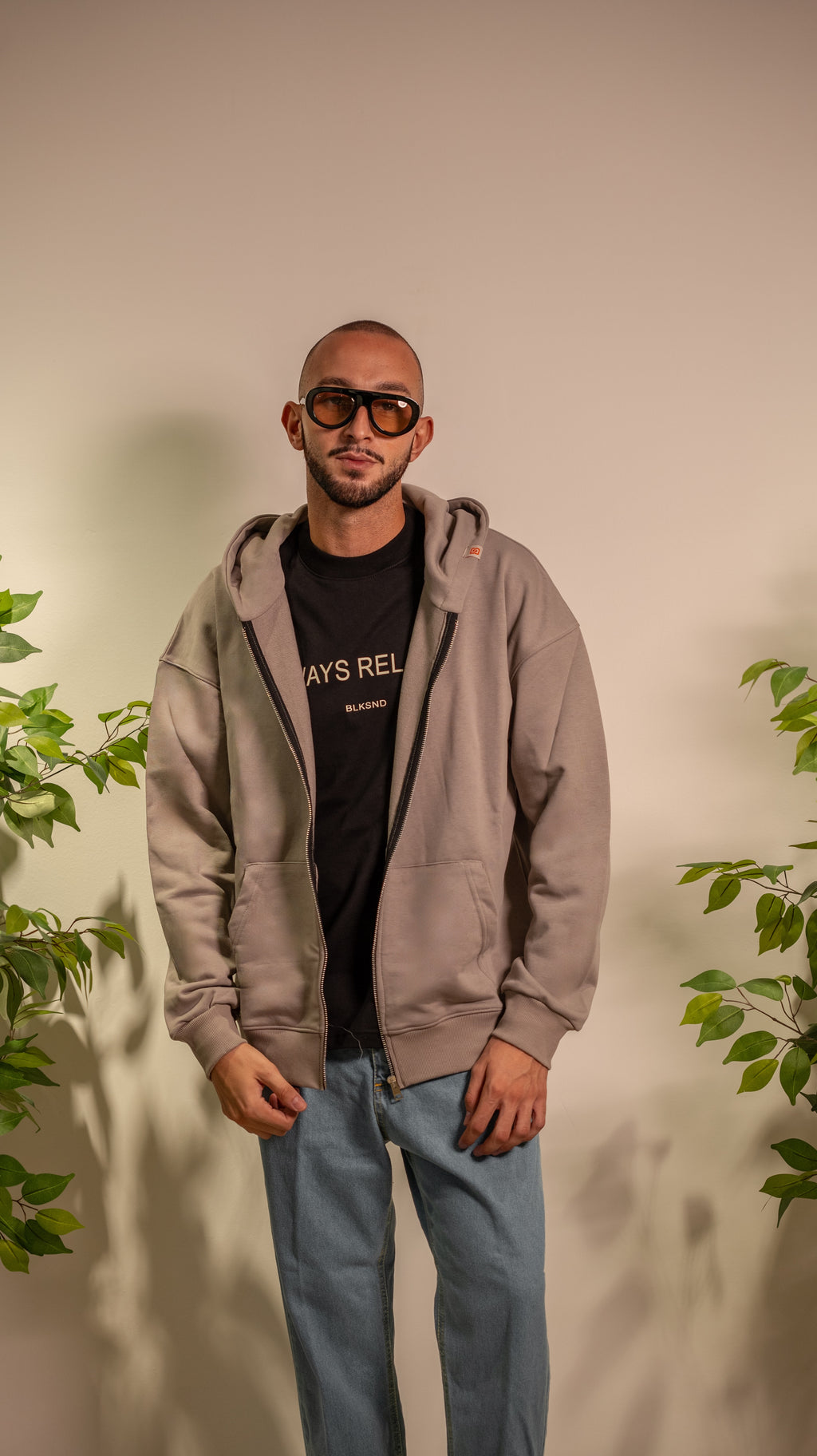 Giacca garzata con zip over