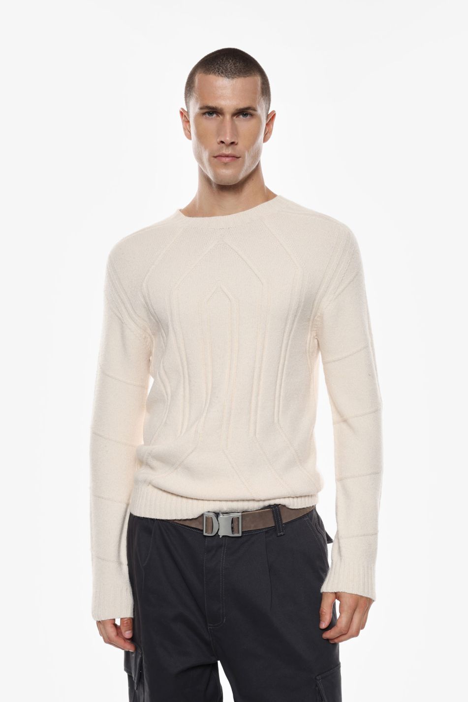 PULLOVER A MAGLIA CON MANICHE LUNGHE